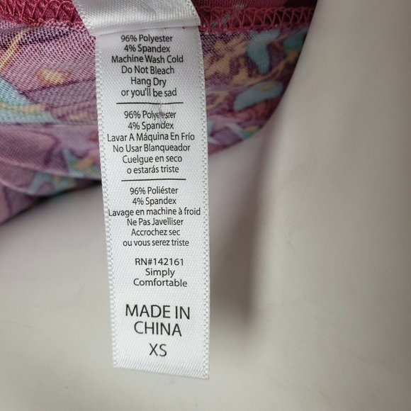 NWT LULAROE Purple Birds Perfect T Size XS - Picture 8 of 8